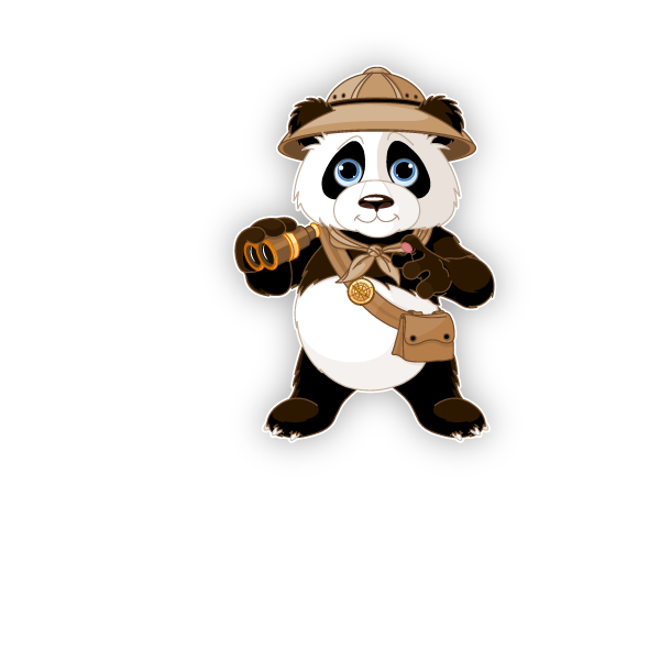 Türaufkleber Panda Safari Wunschname Kinderzimmer