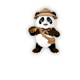 Türaufkleber Panda Safari Wunschname Kinderzimmer