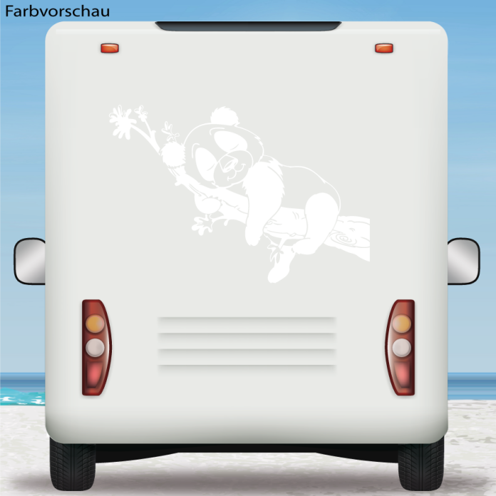 Wohnmobil Aufkleber schlafender Panda Bär Aufkleber Womo