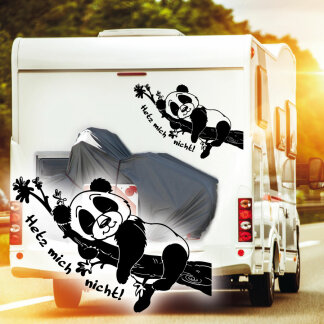 Wohnmobil Aufkleber Hetz mich nicht Panda Bär Aufkleber Womo