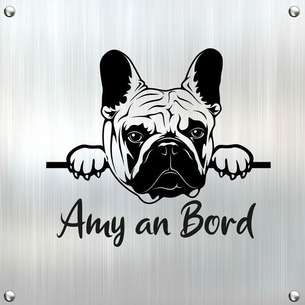 Hundeaufkleber Französische Bulldogge Aufkleber Name