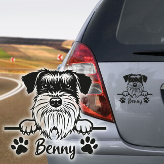 Hundeaufkleber Schnauzer Zwergschnauzer Auto Aufkleber