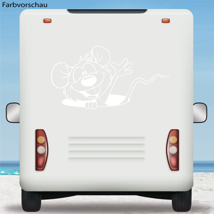 Maus guckt raus Wohnmobil Auto Aufkleber Lustig Fun Womo