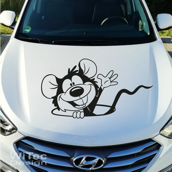 Autoaufkleber Witzige Maus schaut raus abcaufkleber.de