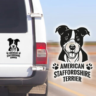 Hundeaufkleber American Staffordshire Terrier  Auto...