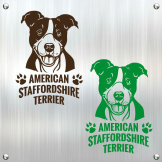 Hundeaufkleber American Staffordshire Terrier  Auto...