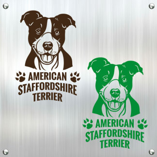 Hundeaufkleber American Staffordshire Terrier  Auto Aufkleber