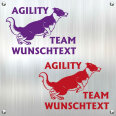 Hundeaufkleber Agility Border Collie Wunschtext Auto Aufkleber