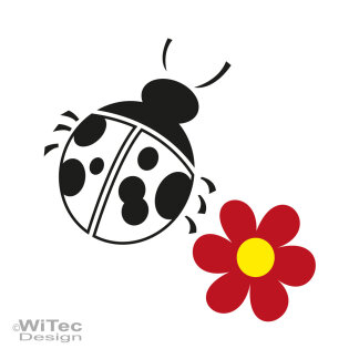 Autoaufkleber Blumen Marienkäfer Set