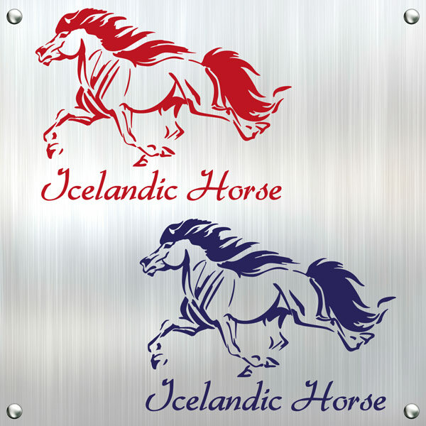 A811f ISI Isländer Reiten Westernreiten Aufkleber Autoaufkleber Pferd Horse 