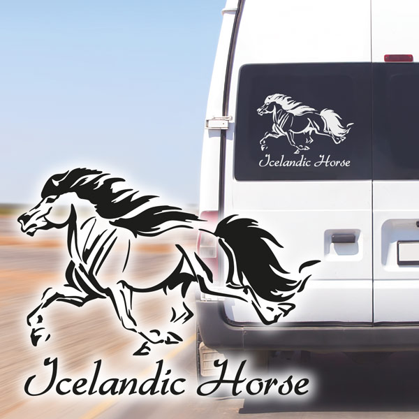 Autoaufkleber Islandpferd Isländer Pony Aufkleber Reitsport Isis