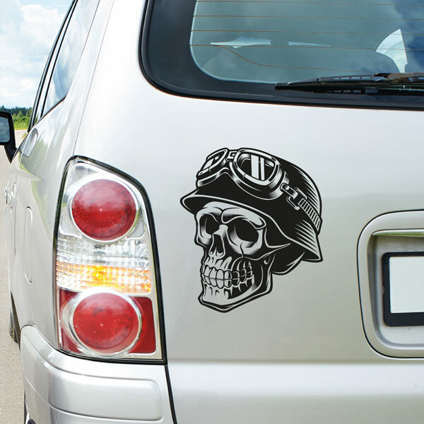 Autoaufkleber Skull Biker Tribal Motorrad Auto Aufkleber