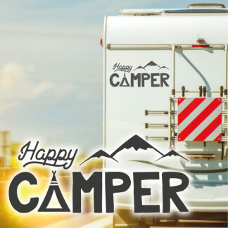 Wohnmobil Aufkleber Happy Camper Tattoo Caravan Womo