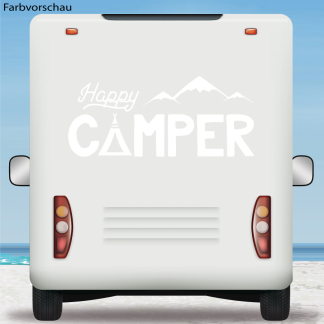 Wohnmobil Aufkleber Happy Camper Tattoo Caravan Womo