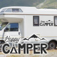 Wohnmobil Aufkleber Happy Camper Tattoo Caravan Womo
