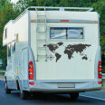 Wohnmobil Aufkleber Welt Weltkarte Kompass Caravan Womo