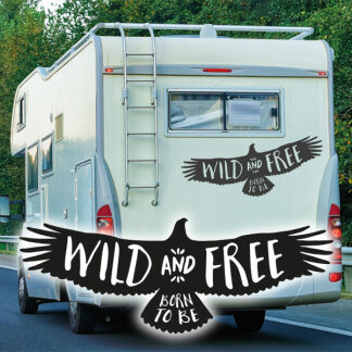 Wohnmobil Aufkleber Adler Eagle Wild and free Camper...