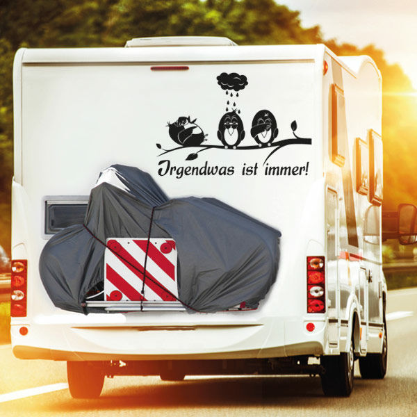 Wohnmobil Aufkleber Lustige Vögel Irgendwas ist immer abcaufkleber.