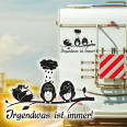Wohnmobil Aufkleber Lustige Vögel Irgendwas ist immer Camper