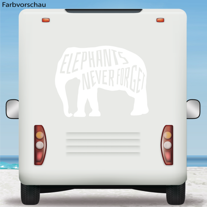 Wohnmobil Aufkleber Elefant Camper Never Forget Wohnwagen