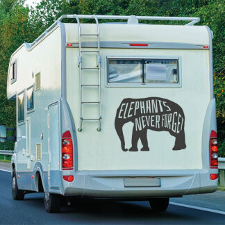 Wohnmobil Aufkleber Elefant Camper Never Forget Wohnwagen