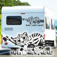 Wohnmobil Aufkleber Tigerbaby Hetz mich nicht Aufkleber