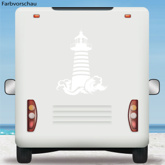 Wohnmobil Aufkleber Leuchtturm im Sturm Wohnwagen Tattoo