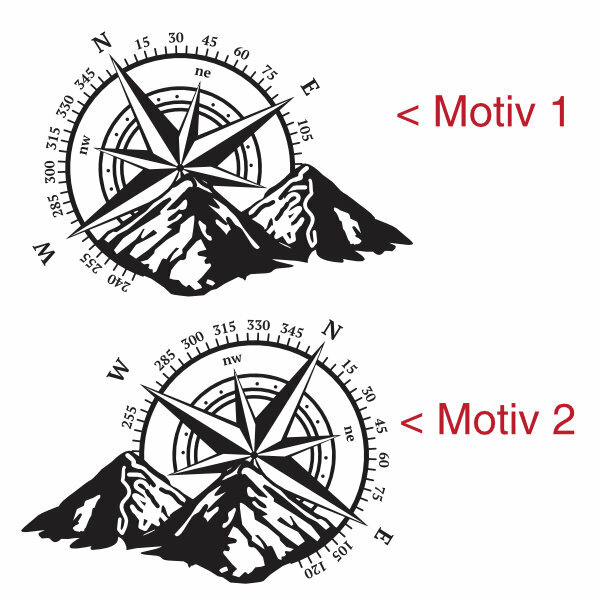 Aufkleber für Camper Motiv Berge 