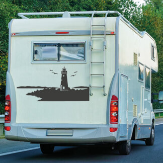 Wohnmobil Aufkleber Leuchtturm Möwen Caravan Womo