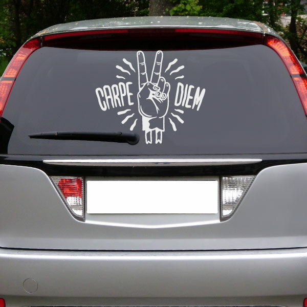 Autoaufkleber Carpe Diem Victory Peace Auto Aufkleber Heckscheibe