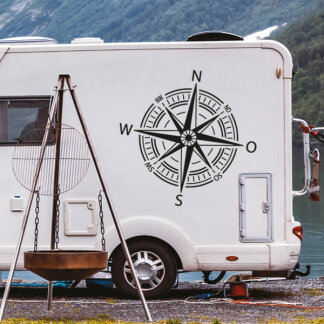 Wohnmobil Aufkleber Kompass Windrose Rose Wohnwagen Camper