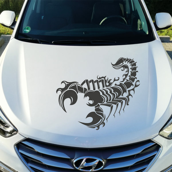 Autoaufkleber Skorpion Design Aufkleber Motorhaube