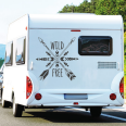 Wohnmobil Aufkleber Wild and Free Indian Ethno Wohnwagen