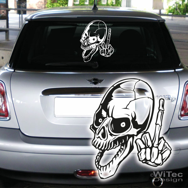 Totenkopf Aufkleber Fahrrad