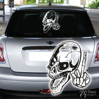 Aufkleber Auto Eiserne Kreuz Totenkopf Fahrzeug Sticker Car Style - Der  Dekor Aufkleber Shop