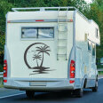 Wohnmobil Aufkleber Palmen Sonnenuntergang Wohnwagen Camper