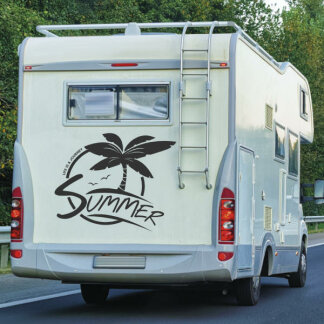 Wohnmobil Aufkleber Palme Life is a journey Wohnwagen Camper