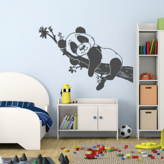 Wandtattoo schlafender Panda Wandaufkleber Kinderzimmer