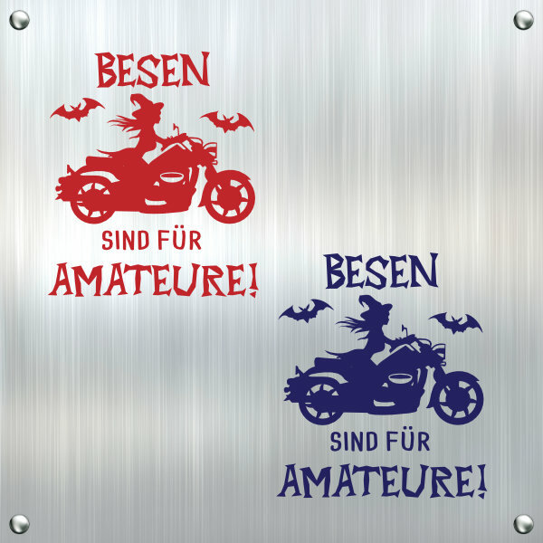 Auto Aufkleber Hexen Motorrad Besen sind für Amateure Fledermaus