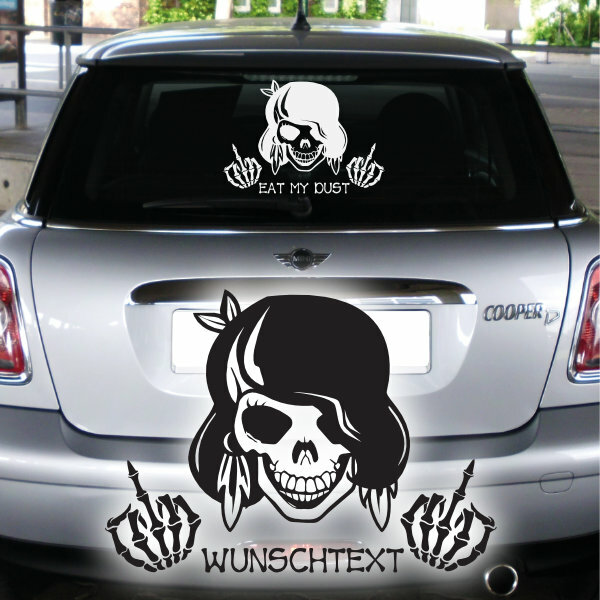 Vastsea Skull Aufkleber, Skull Totenkopf Motorhaube Sticker, Skull  Totenkopf Autoaufkleber Tattoo,für Autos(Schwarz)