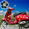 Roller Aufkleber Hibiskus Blumen Hawaii Sticker Set