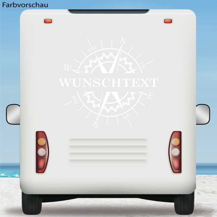 Wohnmobil Aufkleber Kompass Wunschtext Wohnwagen Caravan
