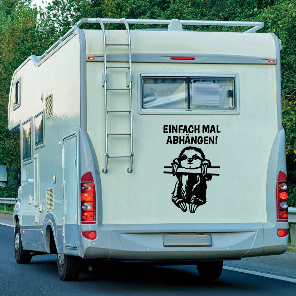 Wohnmobil Aufkleber Faulier Einfach mal abhängen