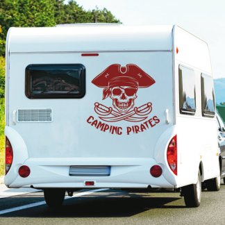 Wohnmobil Aufkleber Camping Pirates Skull Wohnwagen Camper