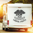 Wohnmobil Aufkleber Camping Pirates Skull Wohnwagen Camper