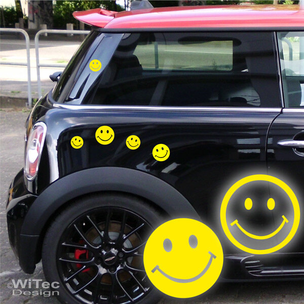 2 Stuck Smiley Face Design Aufkleber Dekoration Aufkleber fur Auto  Seitenspiegel Ruckansicht