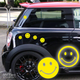 Smile Gesichter Aufkleber Set Auto Autoaufkleber Sticker
