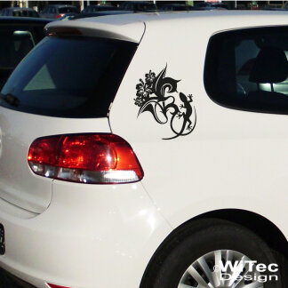 Hawaii Hibiskus Blüte Gekko