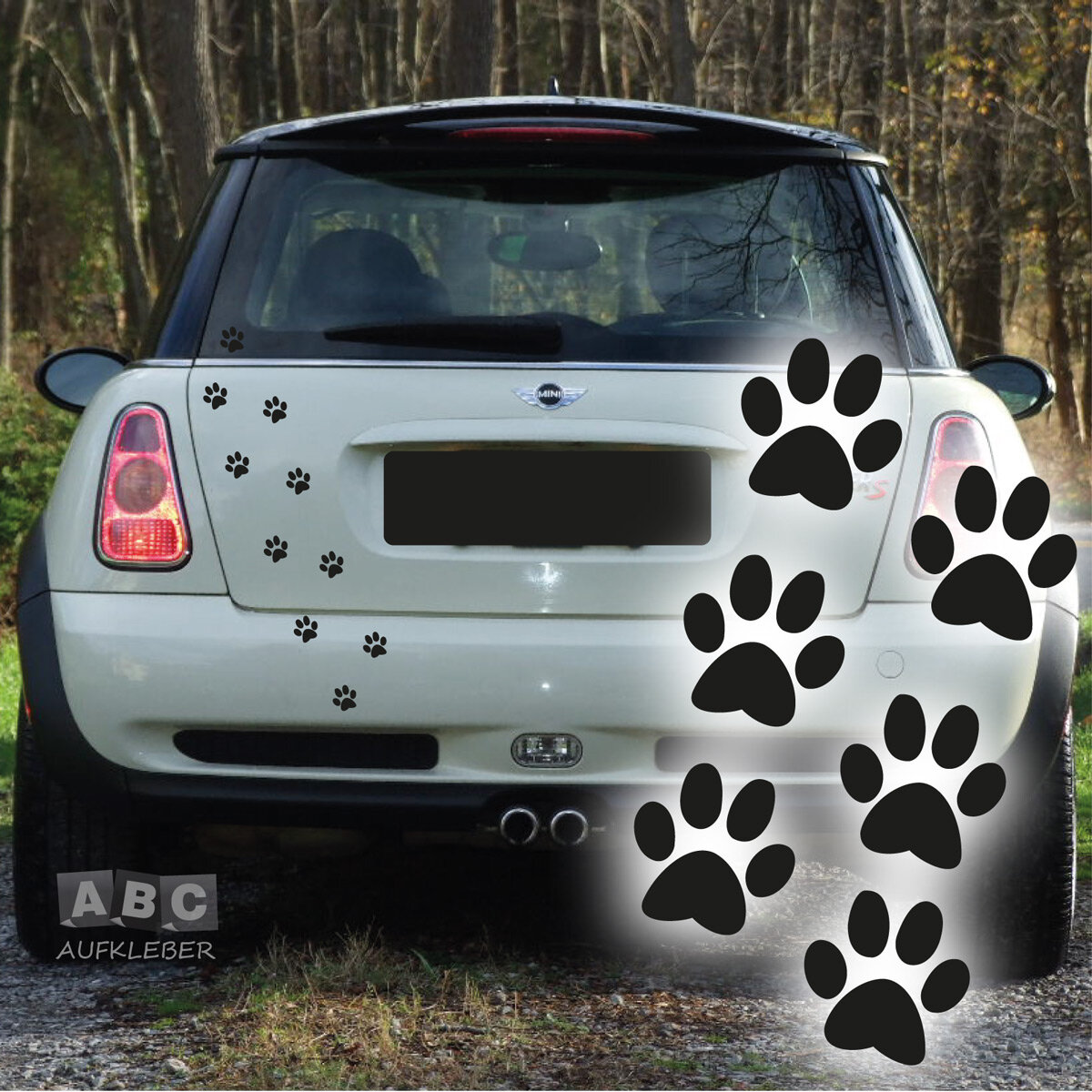 036 Katzenpfoten Katzen Pfoten Aufkleber Auto Sticker Deko