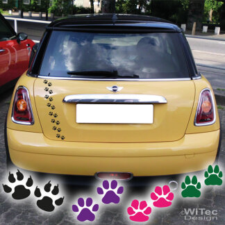 Autoaufkleber Pfoten Hundepfoten Aufkleber Sticker